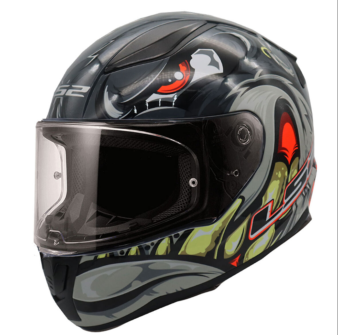 LS2 RAPID 2 SPOX GRİ-KIRMIZI KASK 3XL