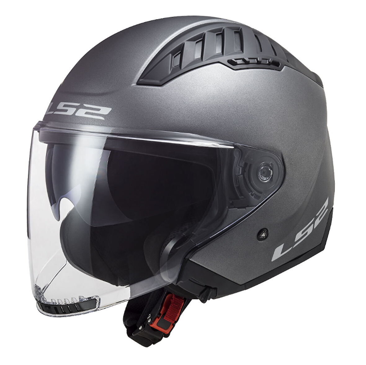 LS2 COPTER 2 MAT TITANIUM KASK XL