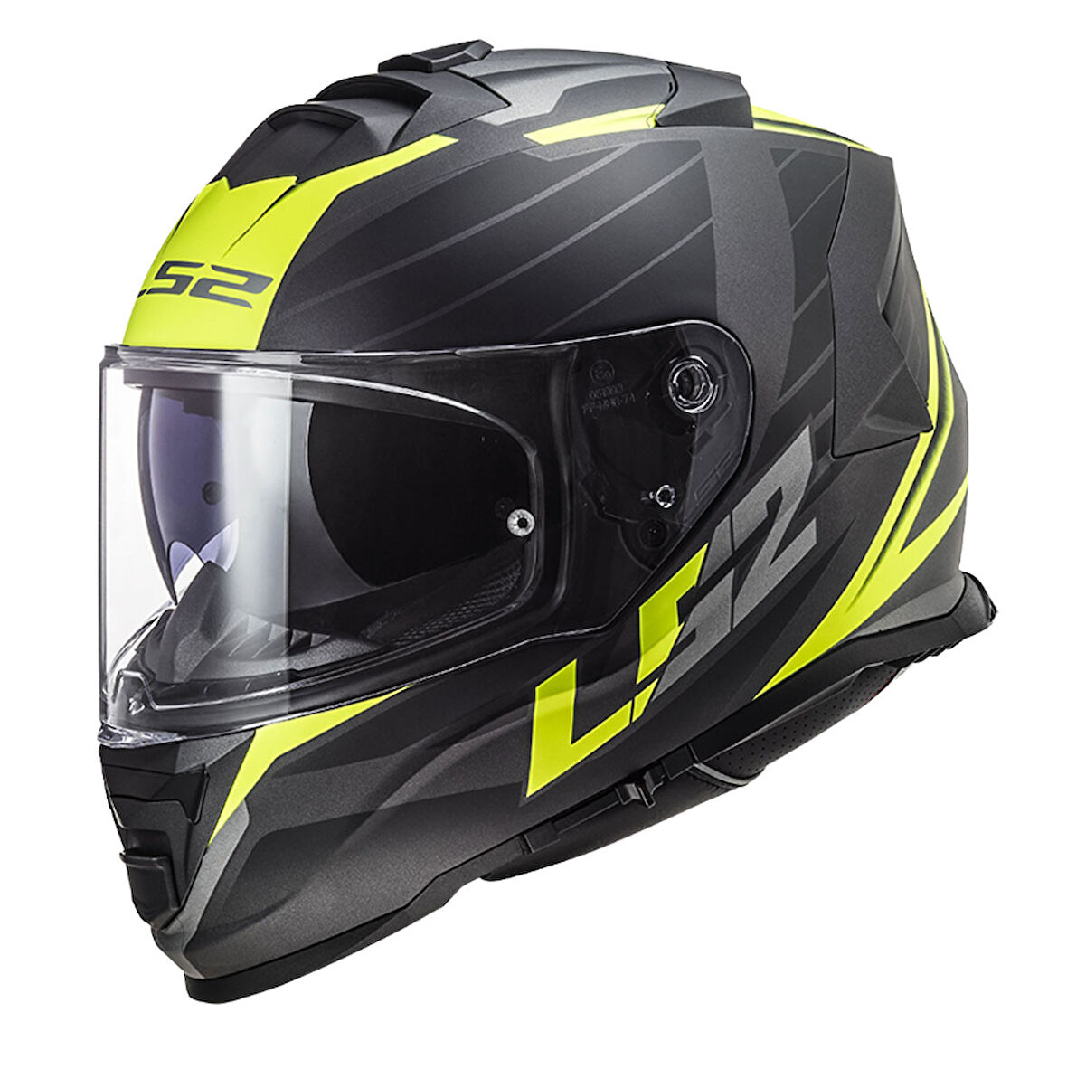 LS2 STORM 2 NERVE MAT SİYAH-NEON SARI KASK XXL