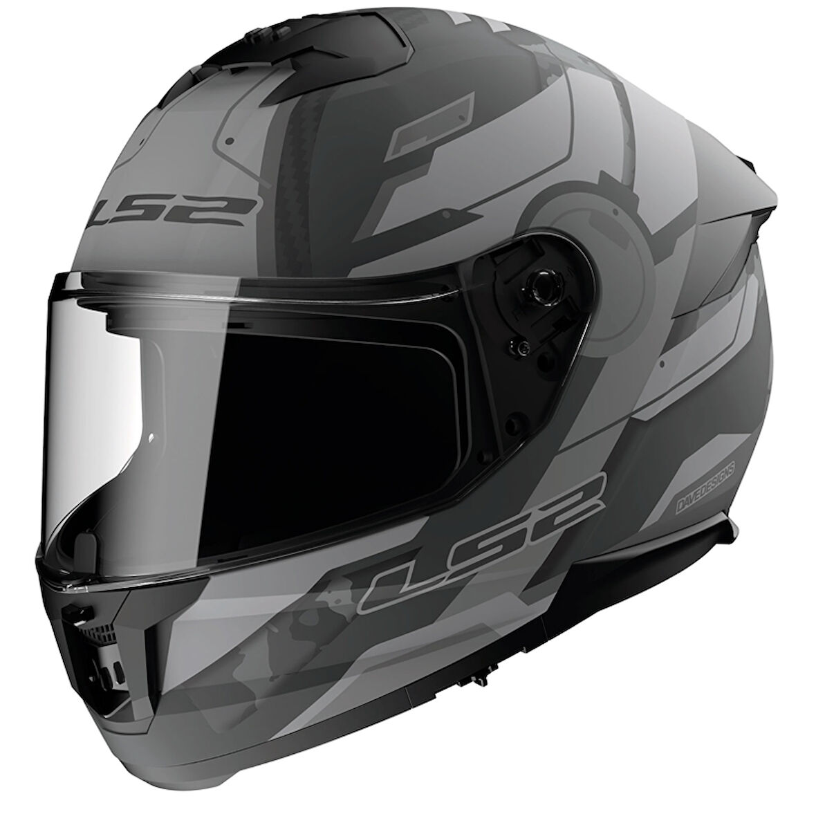 LS2 STREAM 2 SHADOW MAT TITANIUM-GRİ KASK M