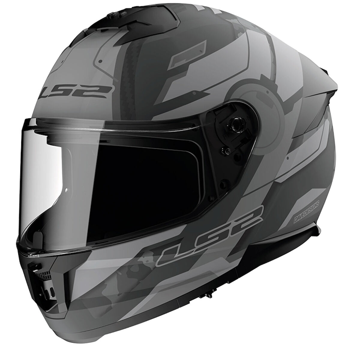 LS2 STREAM 2 SHADOW MAT TITANIUM-GRİ KASK L