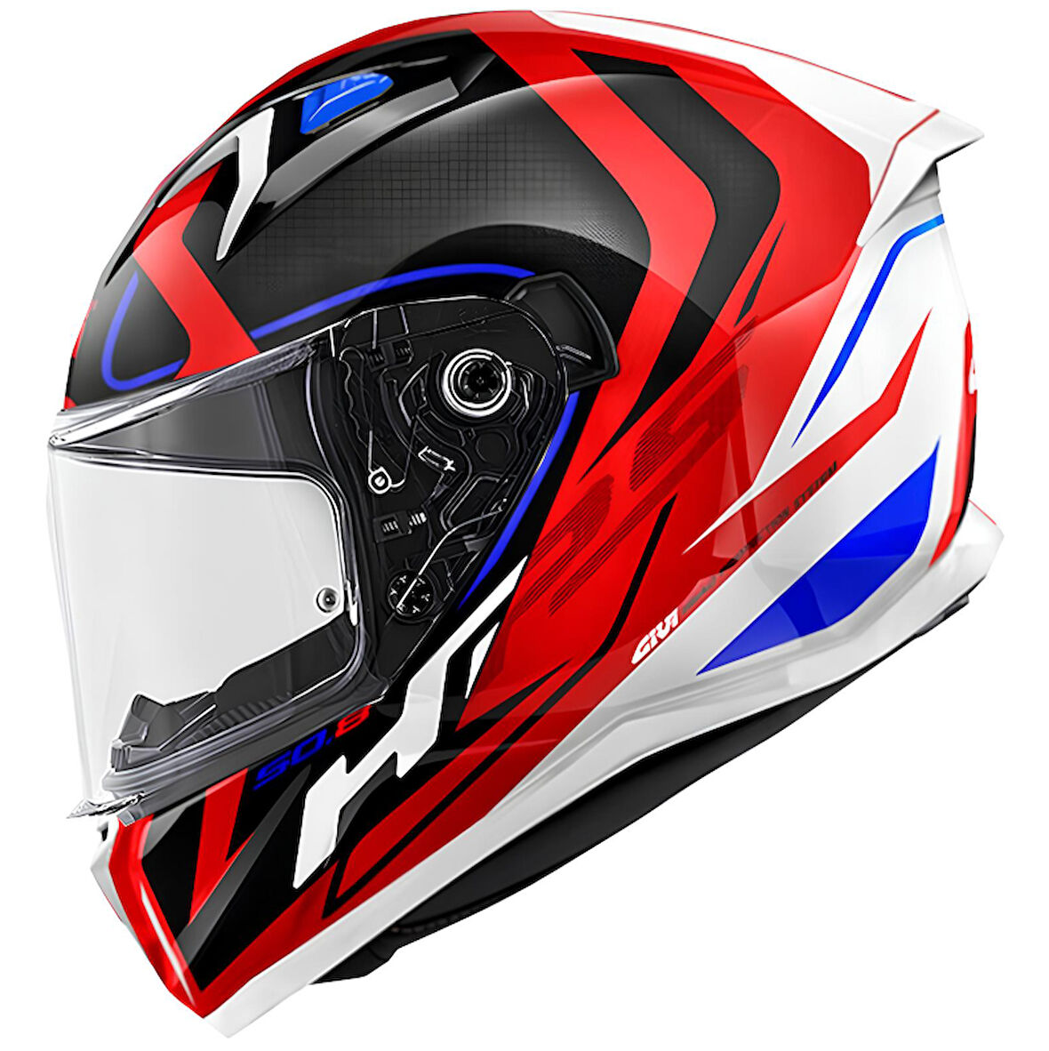 GIVI 50.8 RACER BEYAZ-KIRMIZI-SİYAH KASK XL