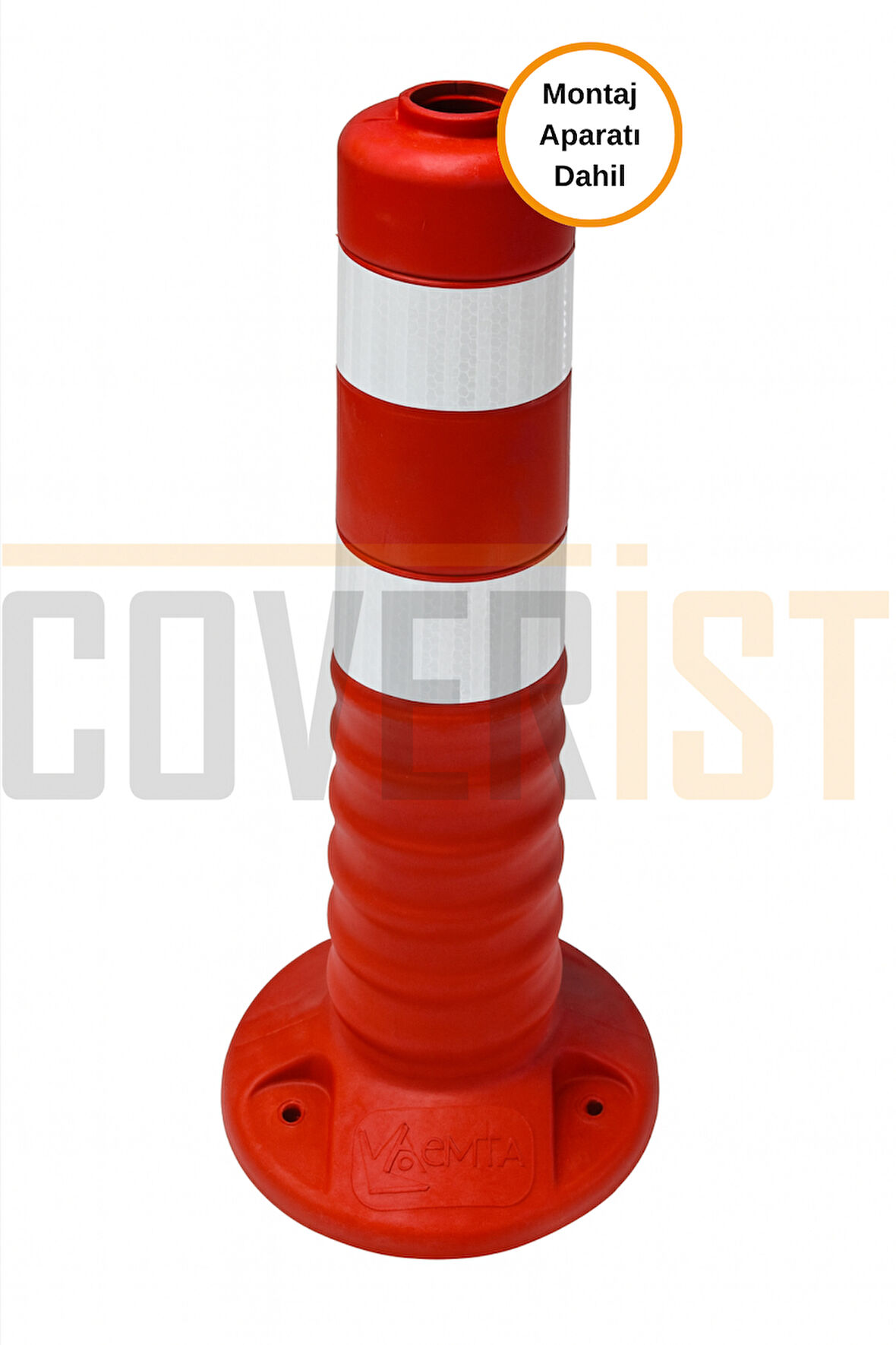 Plastik Yol Şerit Ayırıcı Otopark Dubası 45cm Reflektifli Delinatör TPU