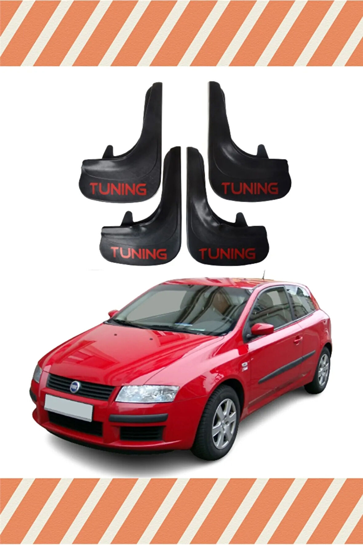 Fiat Stilo Tuning yazılı 4’lü tozluk çamurluk paçalık kaliteli koruma