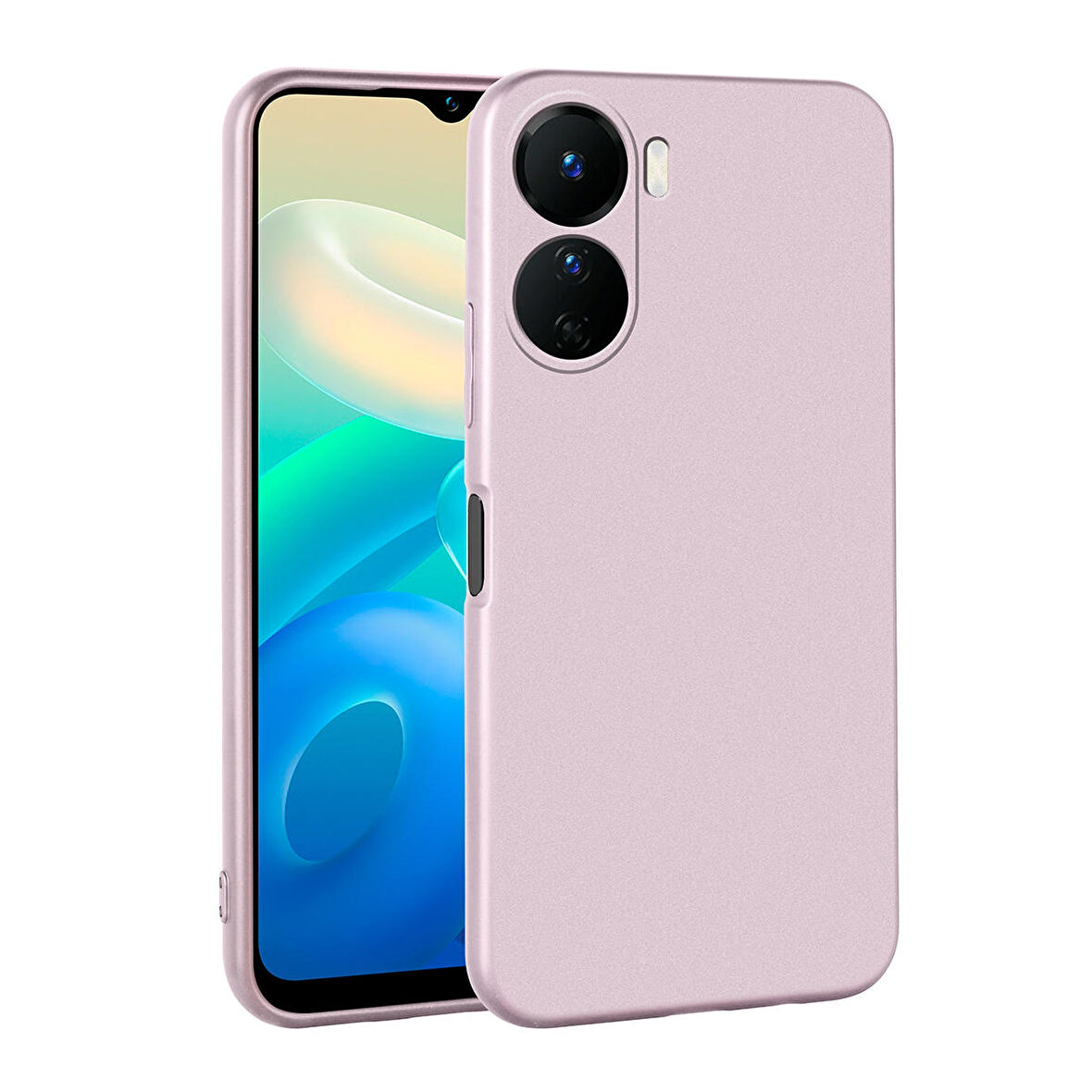 Gpack Vivo Y16 Kılıf Kamera Korumalı Premier Mat Silikon