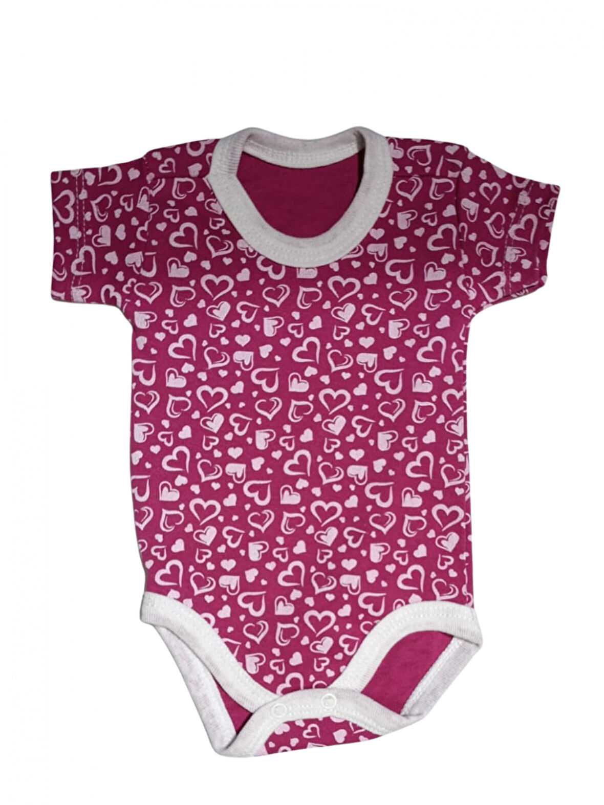 KALP DESENLİ KIZ BEBEK BODY