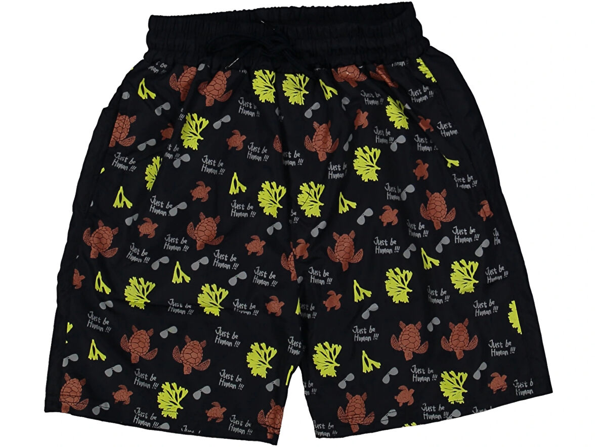 KAPLUMBAĞA DESENLİ ERKEK DENİZ ŞORTU