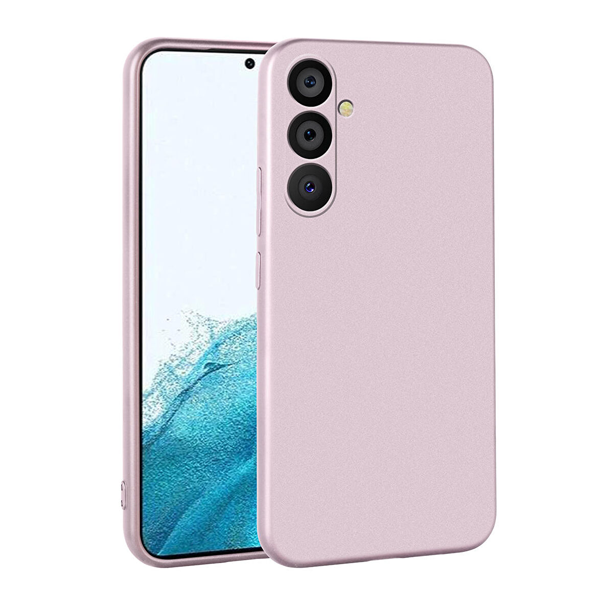 Gpack Samsung Galaxy A14 Kılıf Premier Silikon Mat KorumaNano Glass