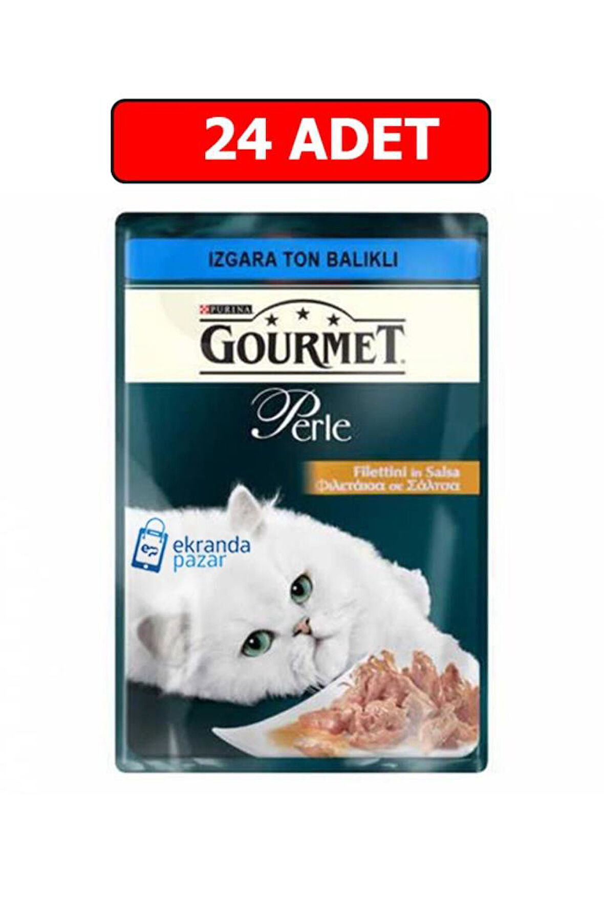 Gourmet Perle Izgara Ton Balıklı Yaş Kedi Maması 85 Gr X 24 Adet Pouch