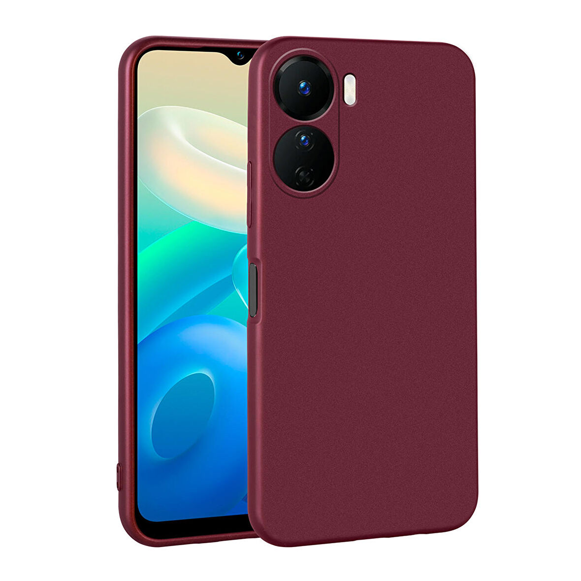 Gpack Vivo Y16 Kılıf Premier Silikon Mat KorumaNano Glass