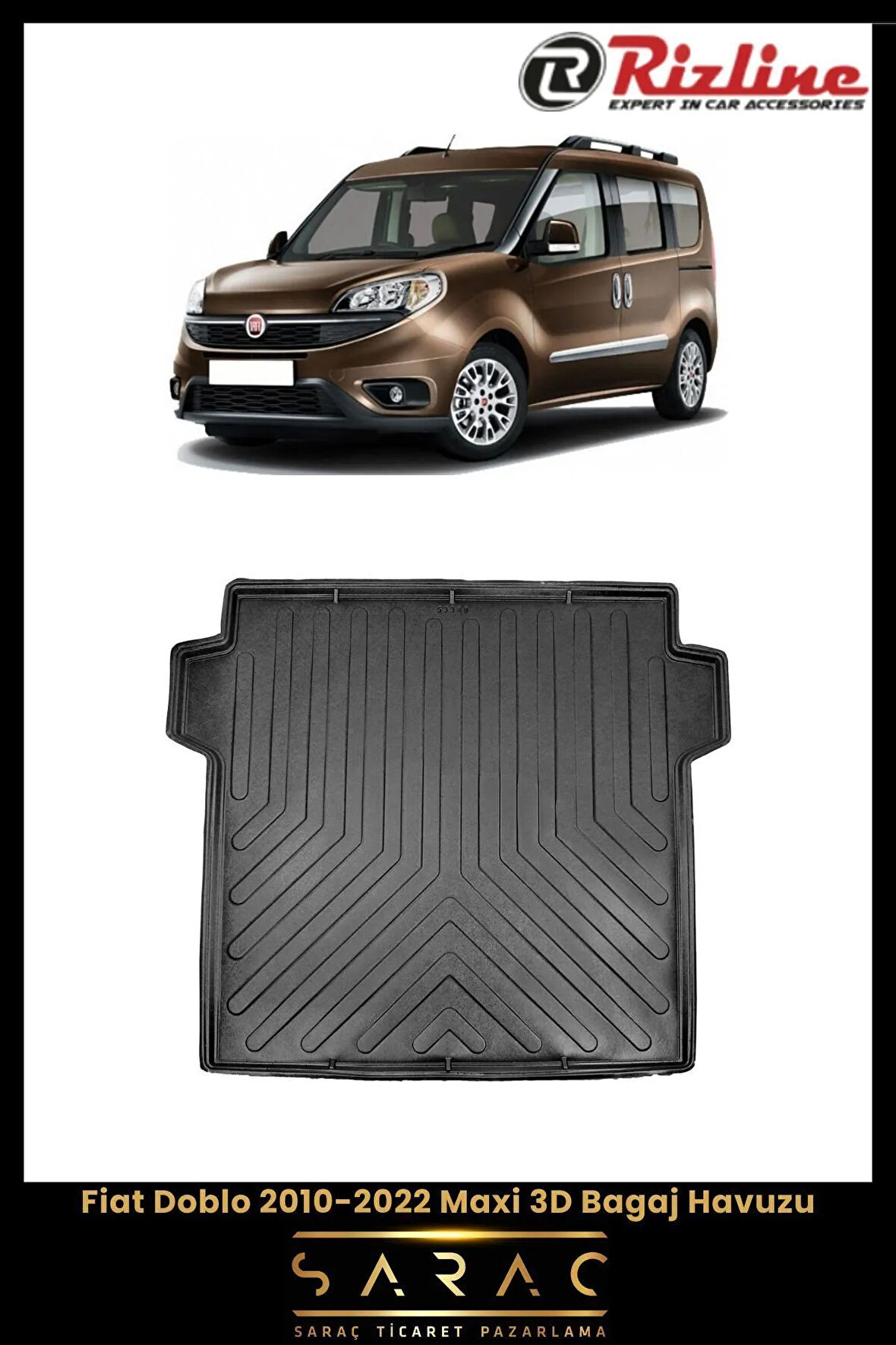 Rizline Fiat Doblo Combi Maxi 2022 Model 3D Bagaj Havuzu