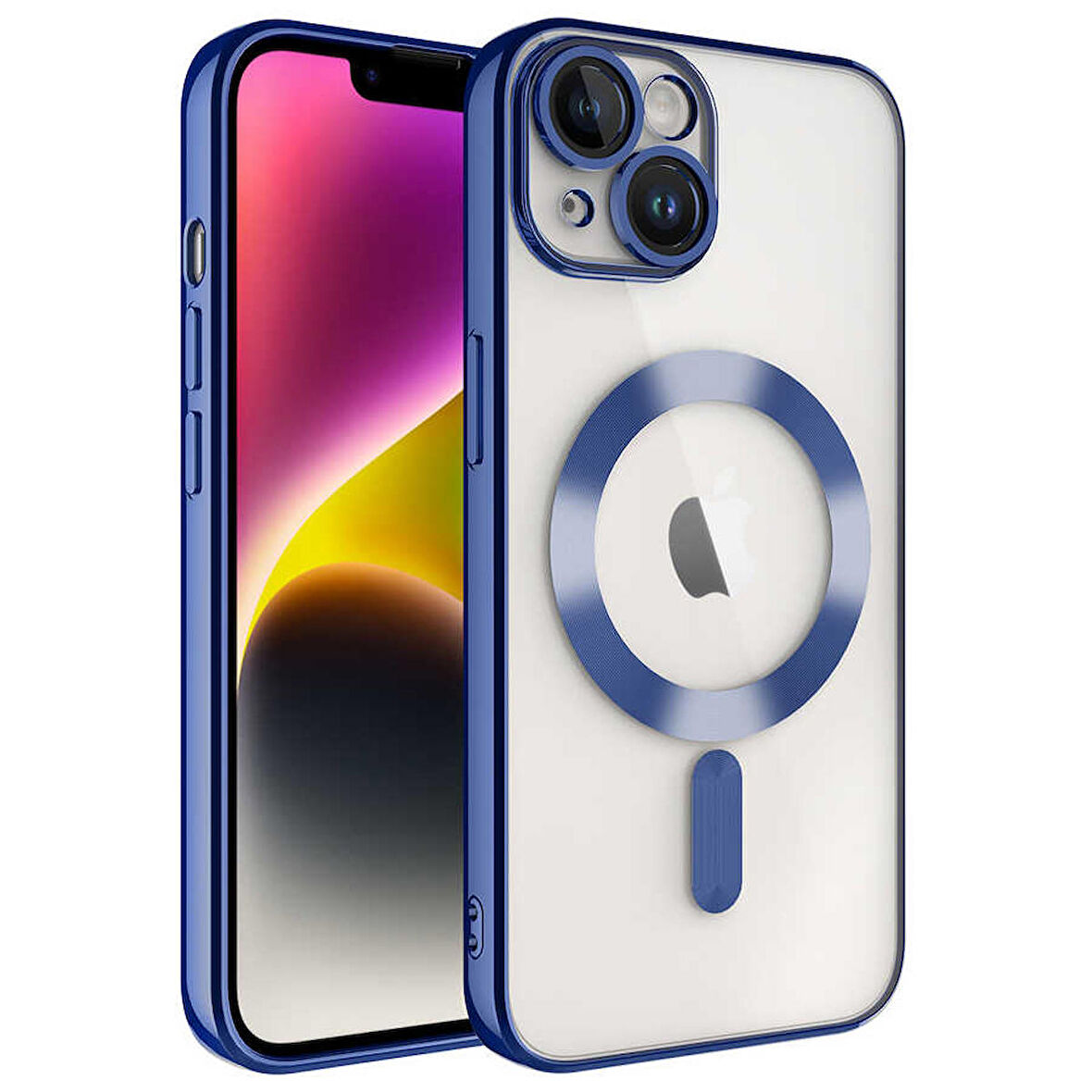 Gpack Apple iPhone 13 Kılıf Demre Renkli Silikon Magsafe Wireless Şarj Özellikli