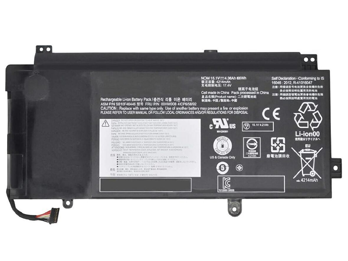 Lenovo SB10F46452 Notebook Bataryası Pili