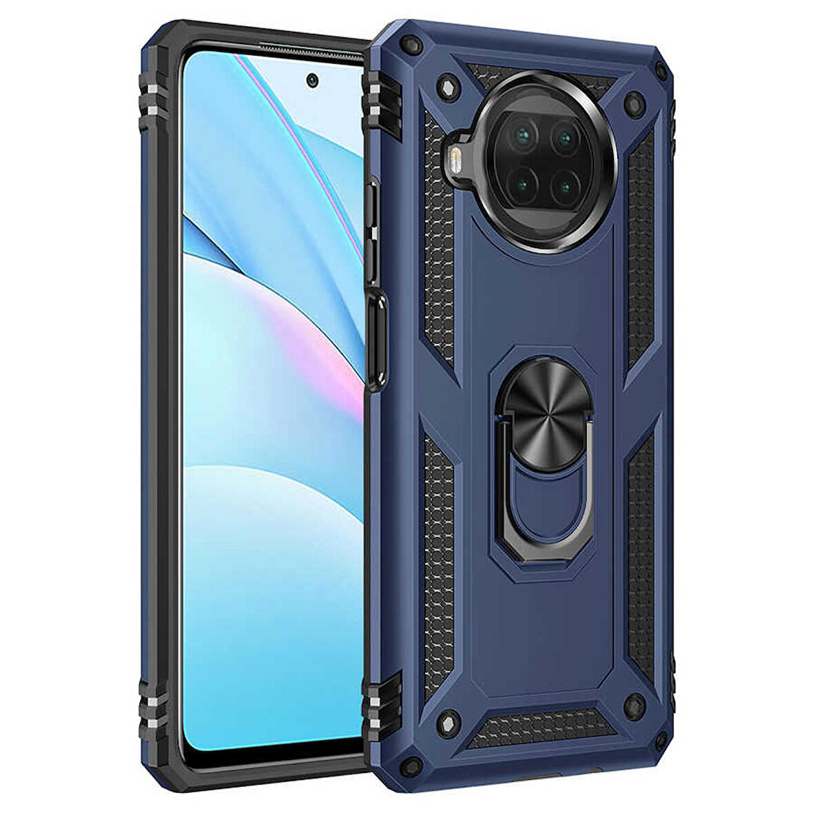 Smcase Xiaomi Mi10T Lite Kılıf Vega Yüzüklü Tank Silikon 