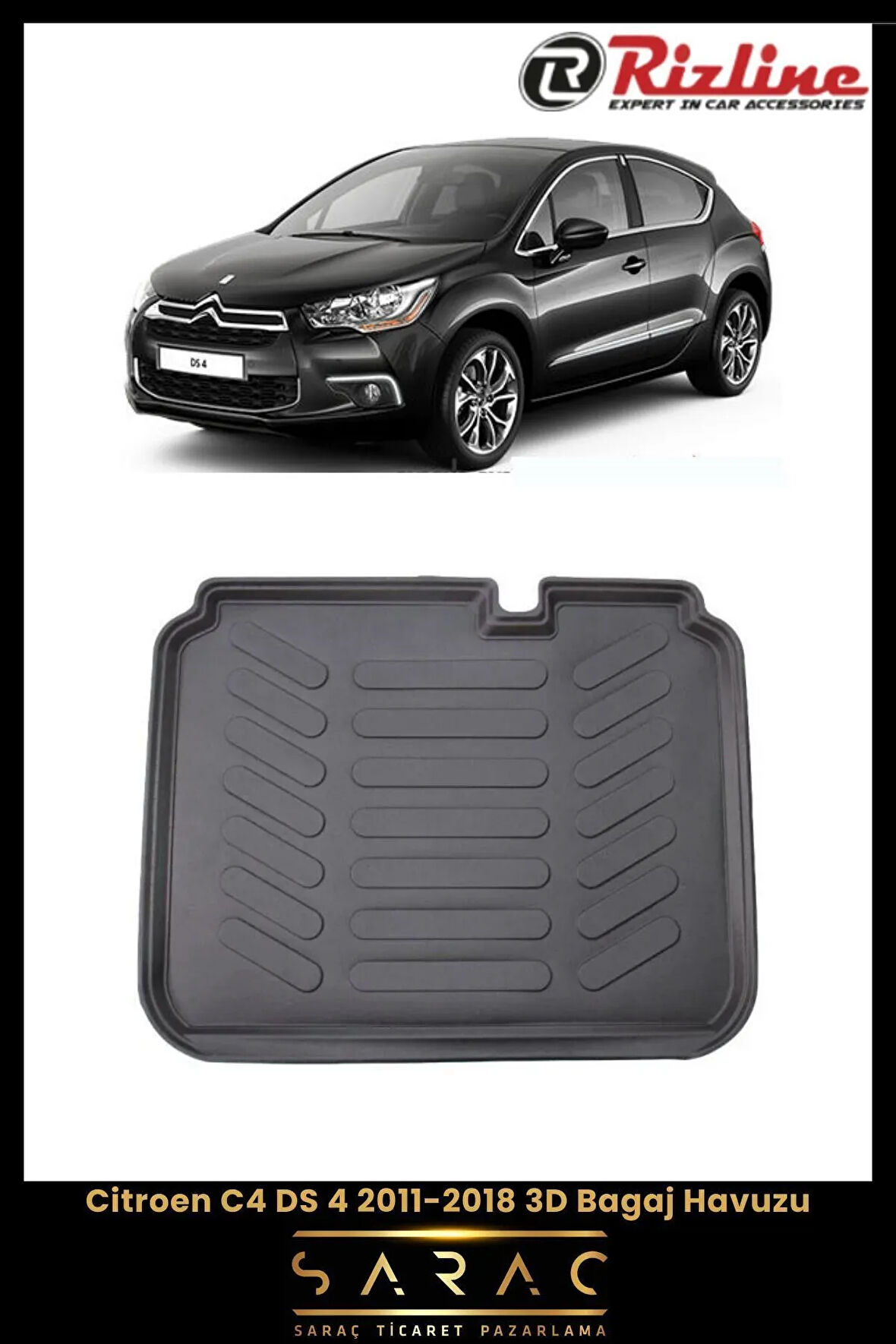 Rizline Citroen C4 DS4/DS 2017 Model 3D Bagaj Havuzu