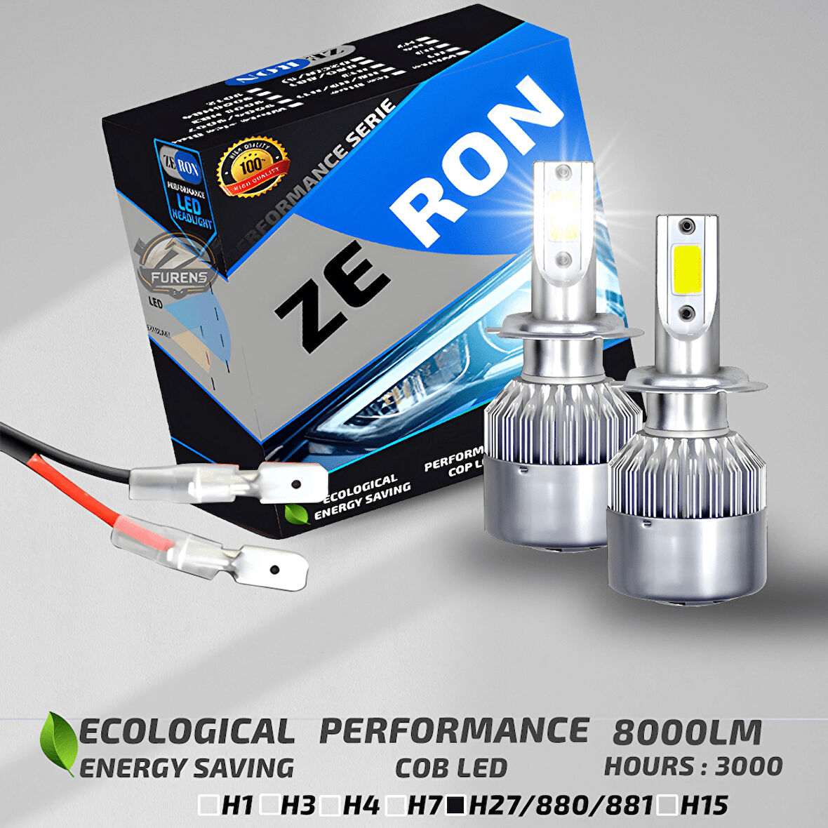 ZERON Performance Series H880 Led Xenon Şimşek Etkili Led Xenon Led Ampul