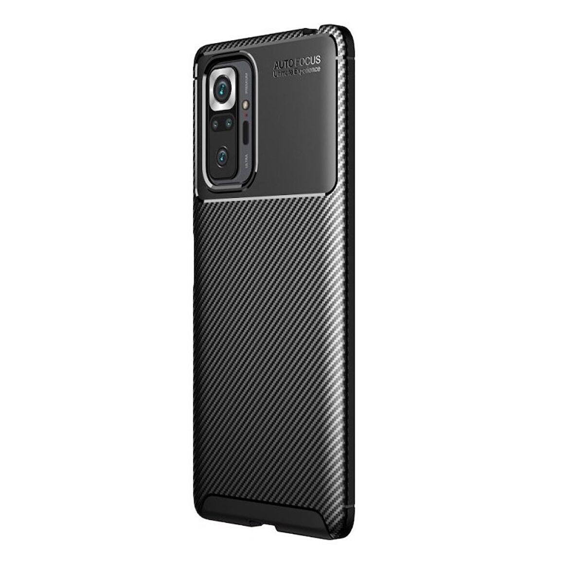 Smcase Xiaomi Redmi Note 10 Pro Kılıf Negro Karbon Silikon  Nano Ekran Koruyucu