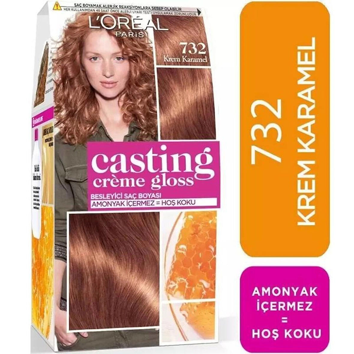 Loreal Casting Creme Gloss Amonyaksız Saç Boyası 732 Krem Karamel