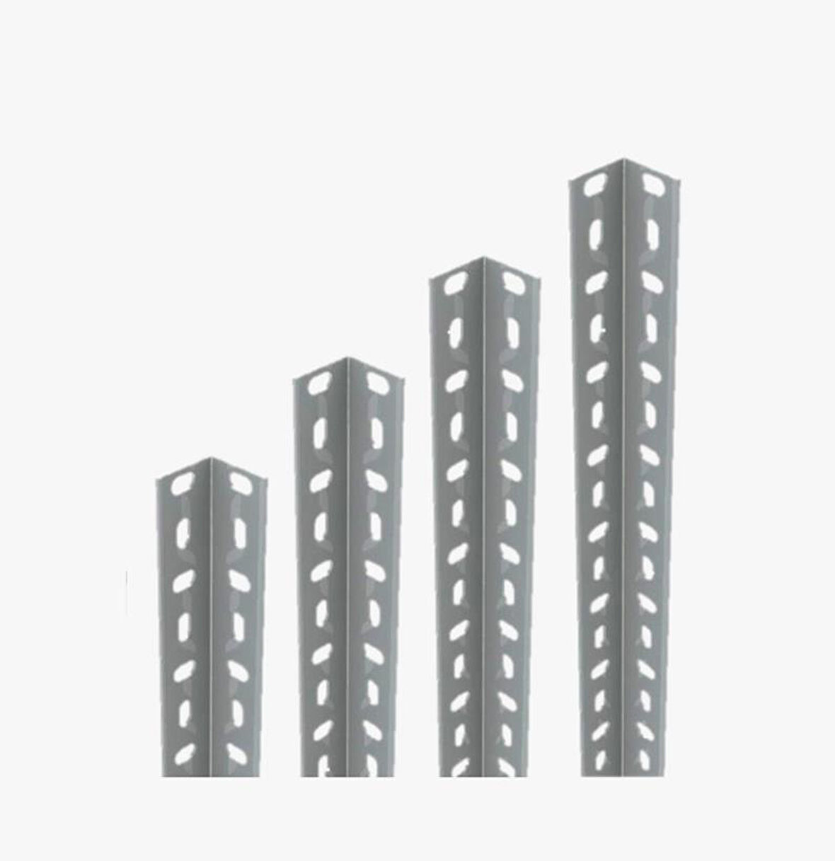 4 Adet 150 Cm Galvaniz Çelik Raf Profil - 1,50 Mm