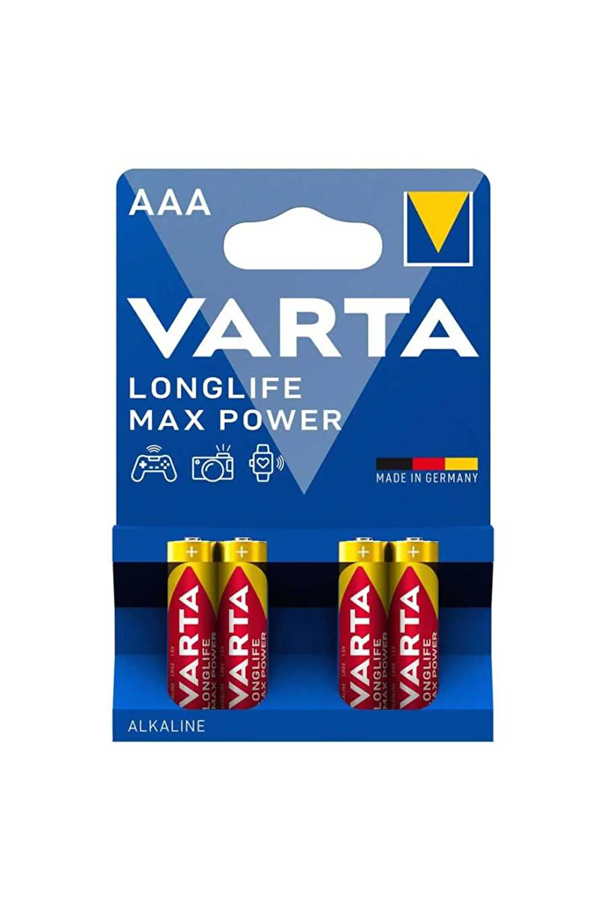 Longlife Max Power Alkalin AAA İnce Kalem Pil 4'lü BLİSTER-varta