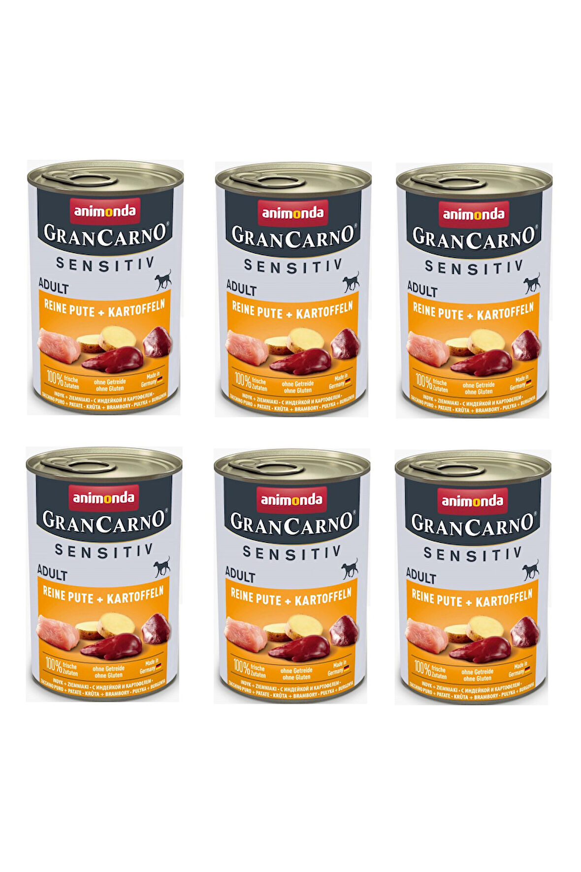 Animonda Gran Carno Sentive Hindi ve Patatesli Köpek Konservesi 400 Gr X 6 Adet
