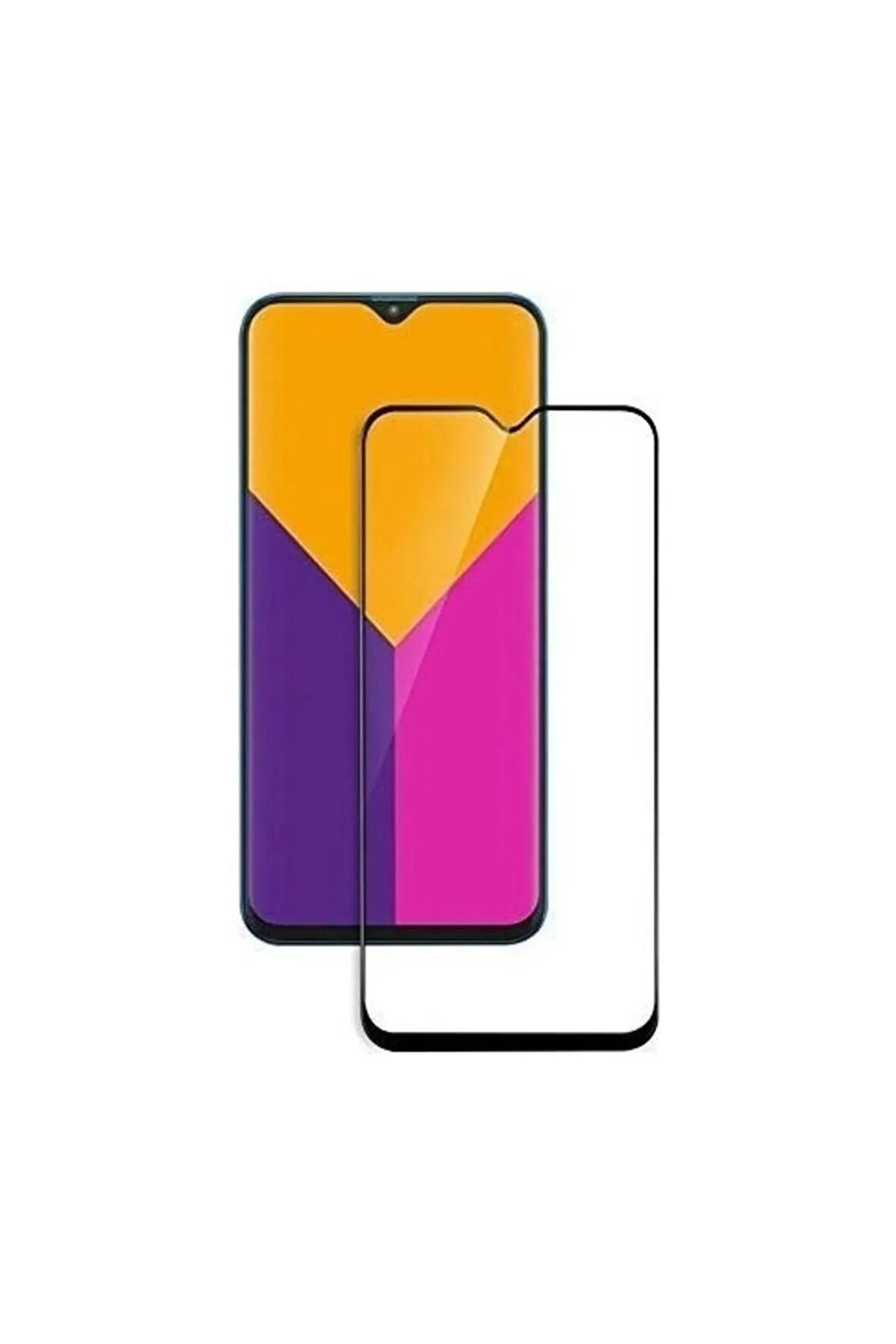 Samsung Galaxy M10 Kırılmaz Cam Tam Kaplayan Ekran Koruyucu - Siyah