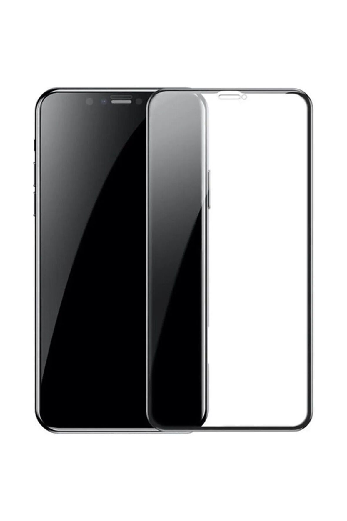 Uyumlu Iphone 11 Kırılmaz Cam Tam Kaplayan Ekran Koruyucu - Siyah - Extra İnce