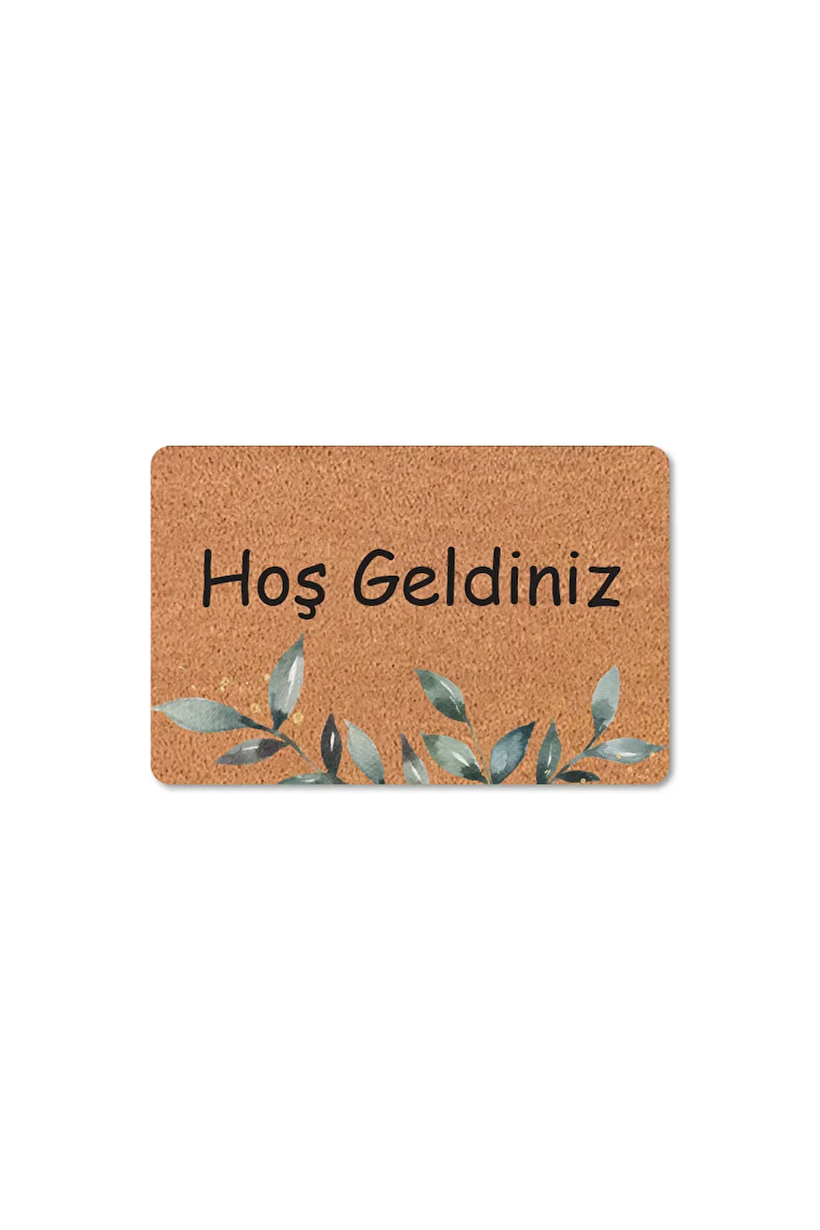 Modern Dijital Baskı - Hoş Geldiniz Yazalı Paspas - Kaymaz Taban Kapı Önü Paspası