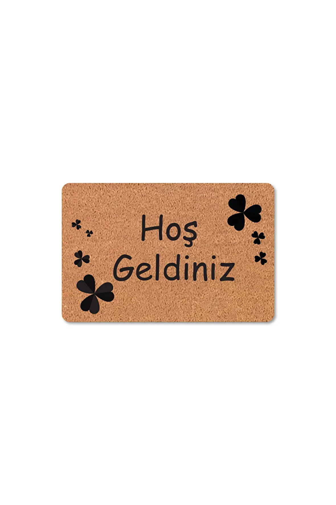 Modern Dijital Baskı - Hoş Geldiniz Yazalı Paspas - Kaymaz Taban Kapı Önü Paspası