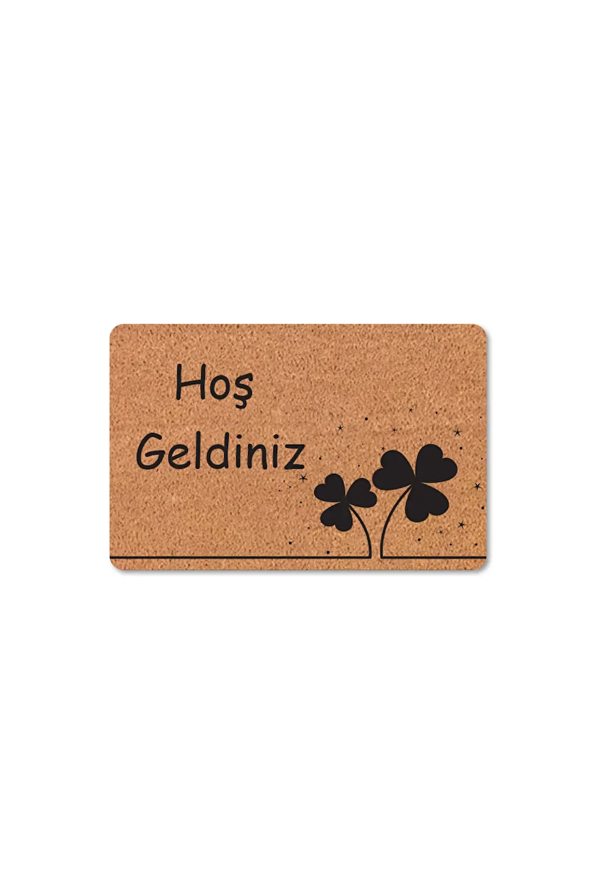Modern Dijital Baskı - Hoş Geldiniz Yazalı Paspas - Kaymaz Taban Kapı Önü Paspası