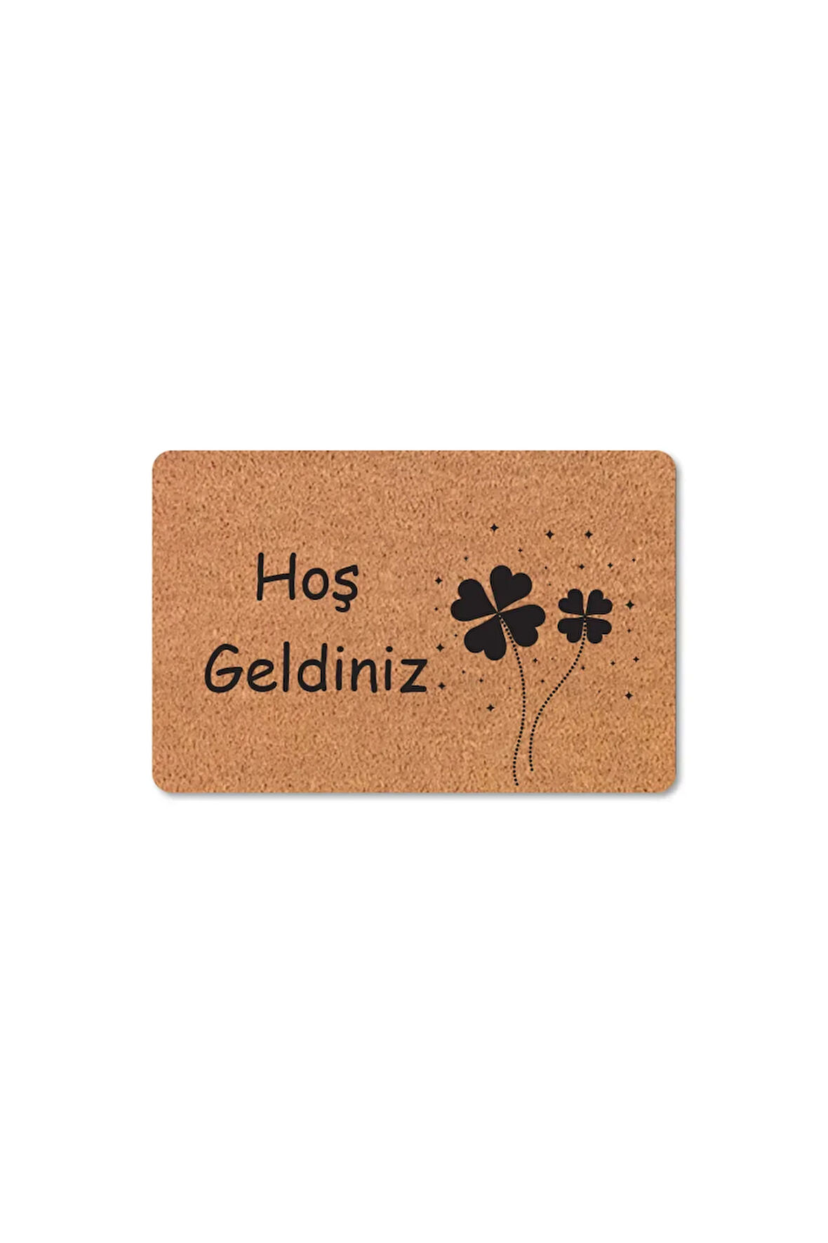 Modern Dijital Baskı - Hoş Geldiniz Yazalı Paspas - Kaymaz Taban Kapı Önü Paspası
