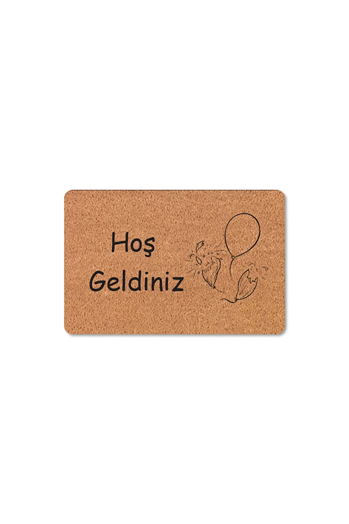 Modern Dijital Baskı - Hoş Geldiniz Yazalı Paspas - Kaymaz Taban Kapı Önü Paspası