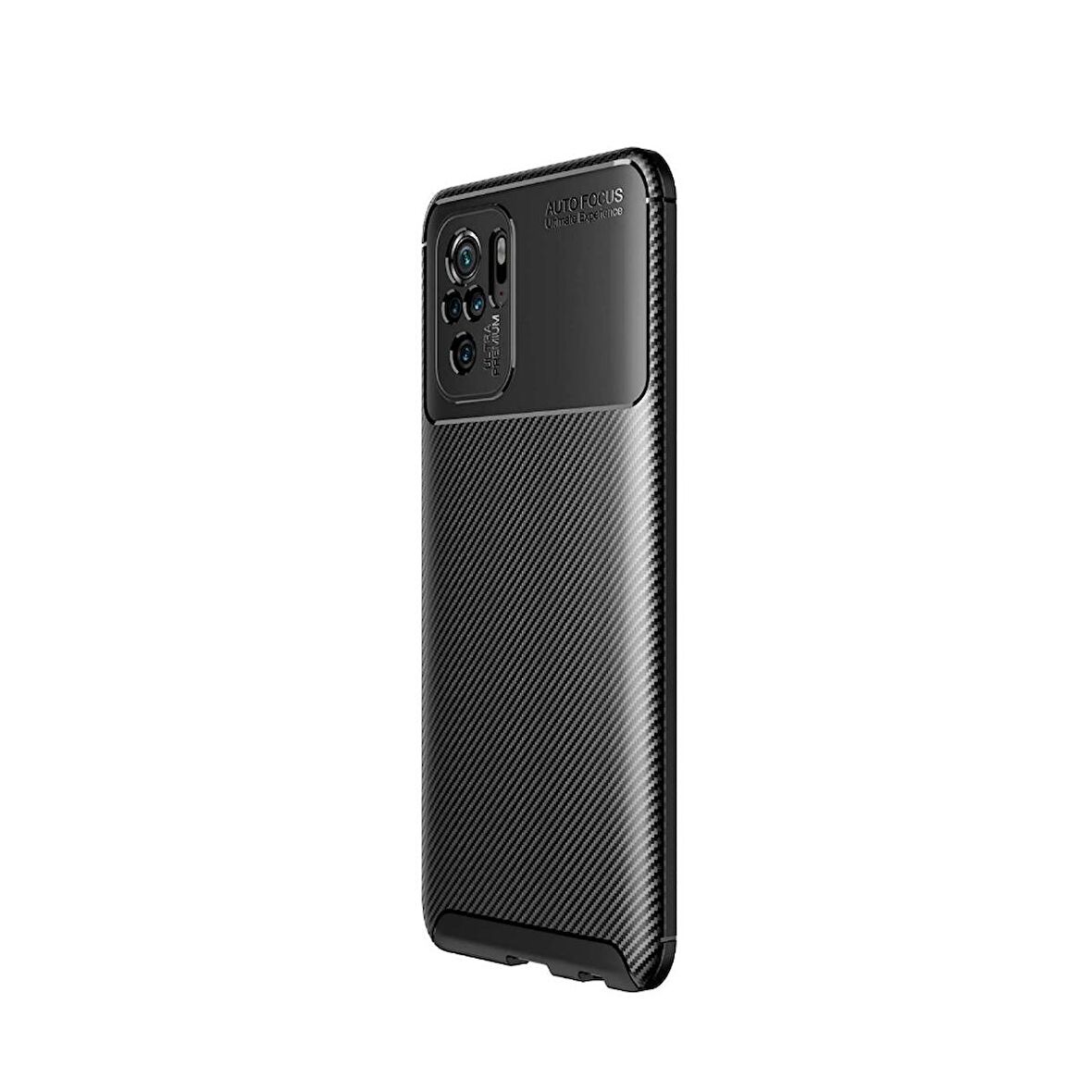 Smcase Xiaomi Redmi Note 10 Kılıf Kamera Korumalı Negro Karbon Silikon  Nano Ekran Koruyucu