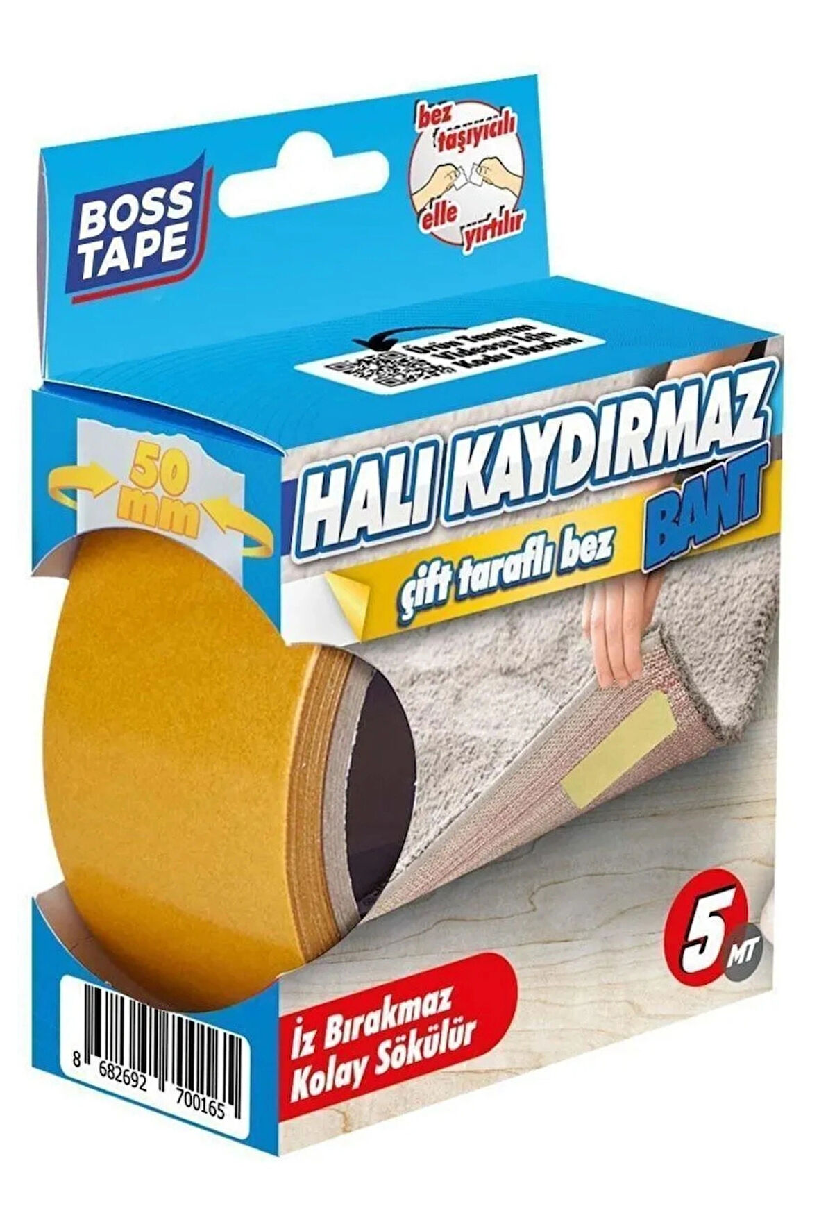 Boss Tape Halı Yapıştırma Bandı Halı Kaydırmaz 50 mm x 5 M