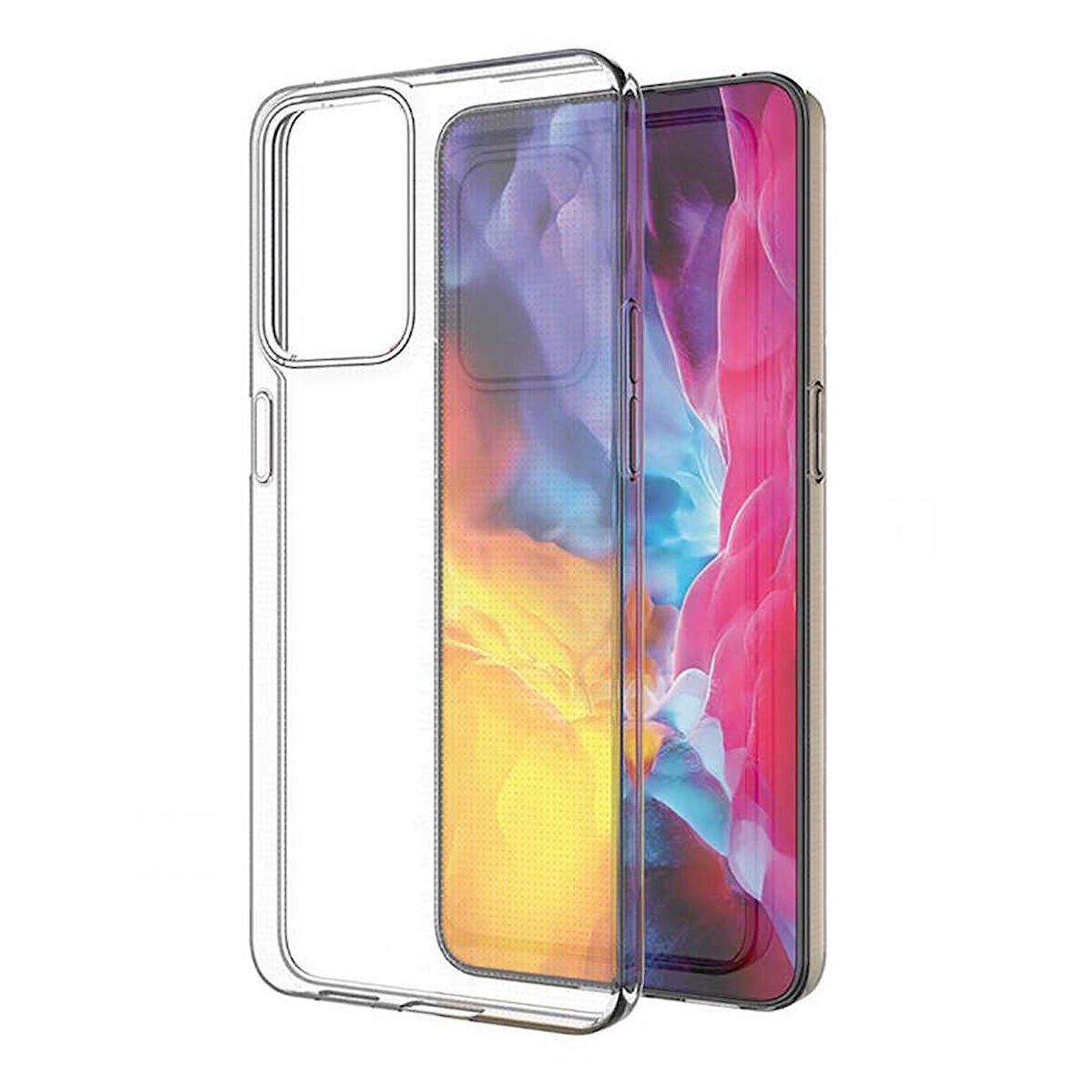 Smcase Oppo Reno 7 4G Kılıf Tpu Lüks Silikon  Tam Kapatan Ekran Koruyucu