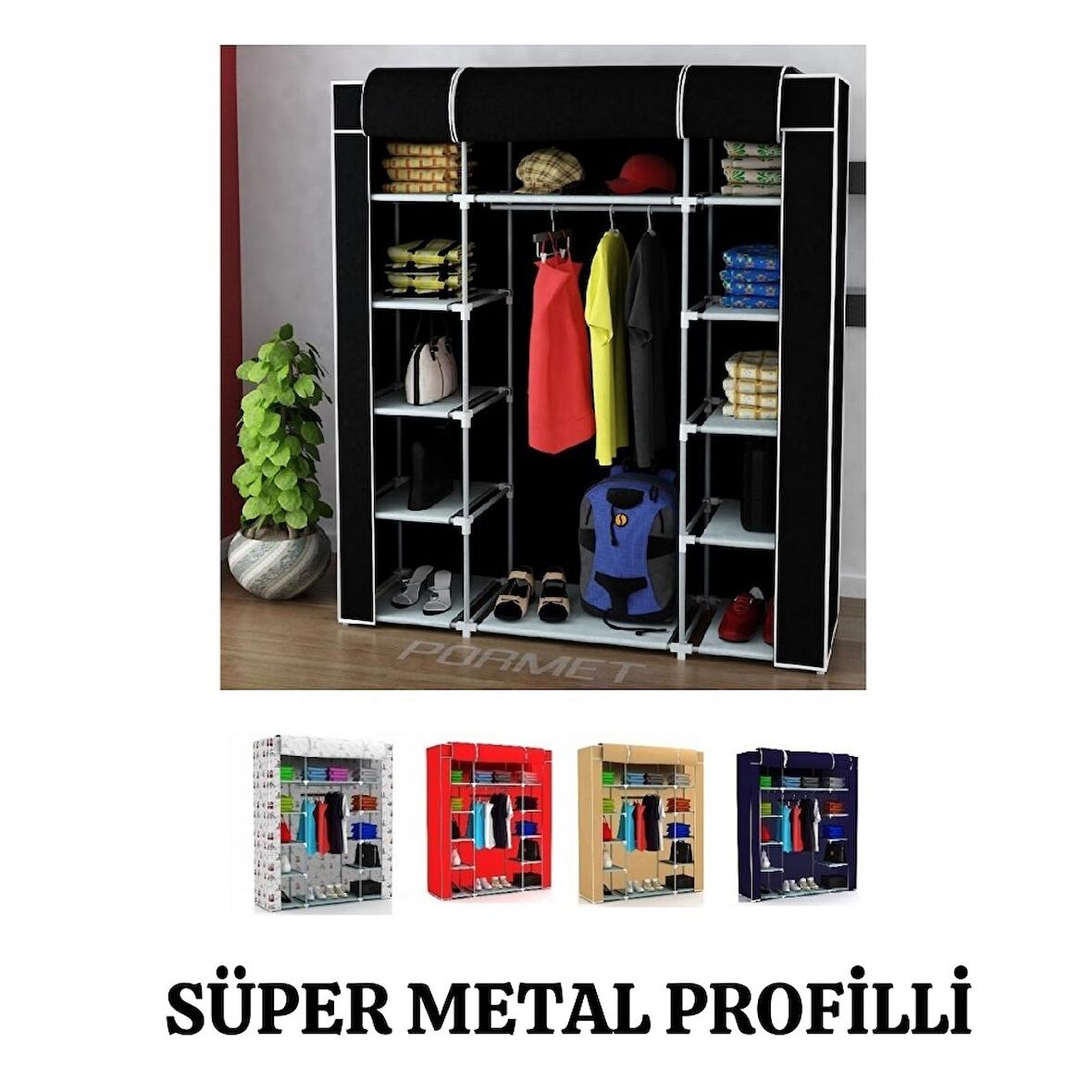 BEZ DOLAP SÜPER METAL PROFİLLİ SİYAH