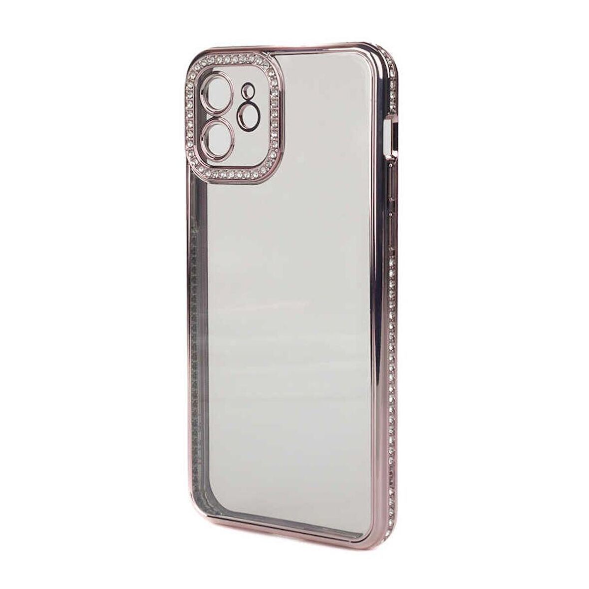 Smcase iPhone 11 Kılıf Kamera Korumalı Taşlı Mina Lazer Kapak