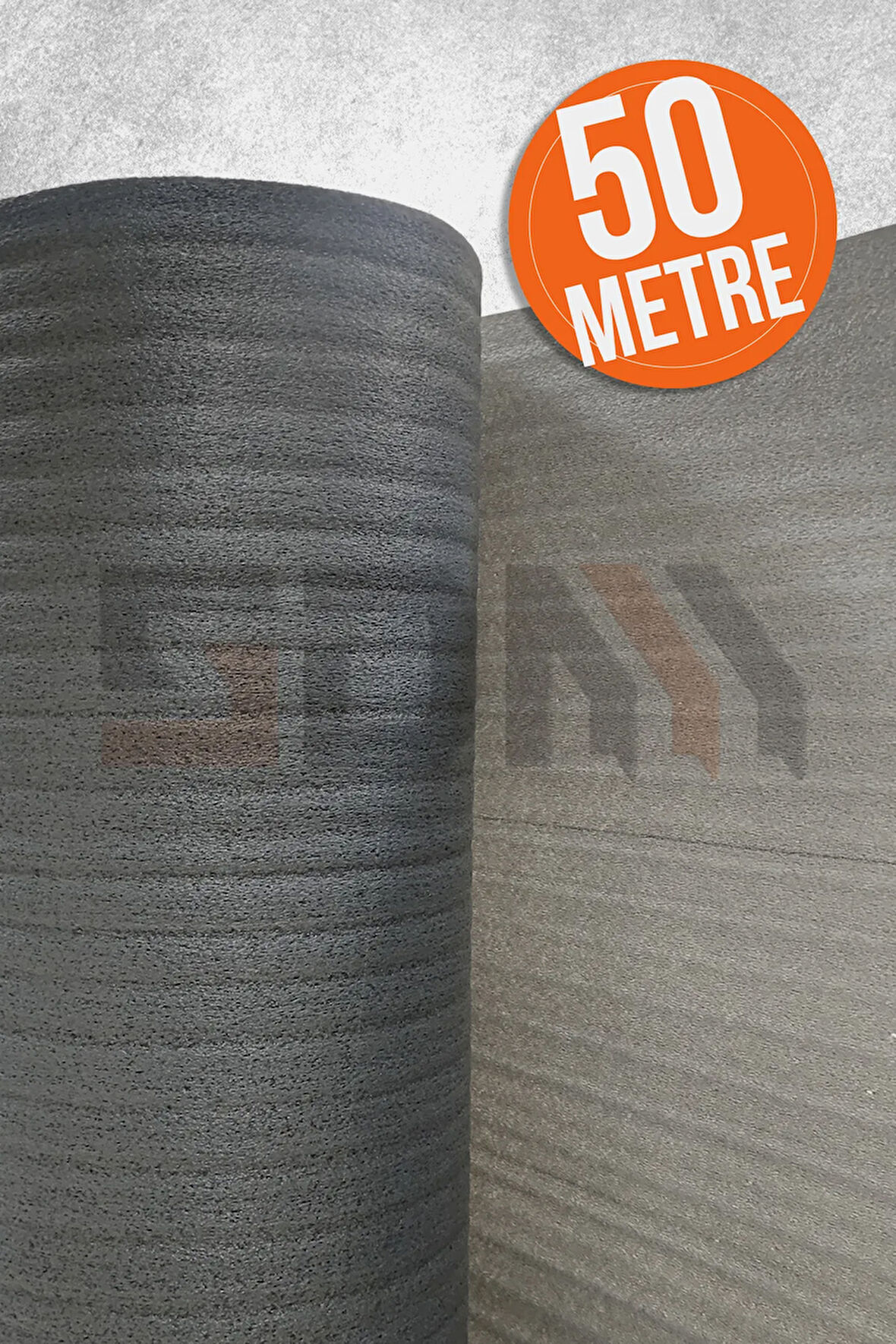 50 Metre 3mm Kalın Tabak Arası Bardak Sarma Cam Sarma Şiltesi Taşınma Ambalaj Malzemesi Gri 50 Cm
