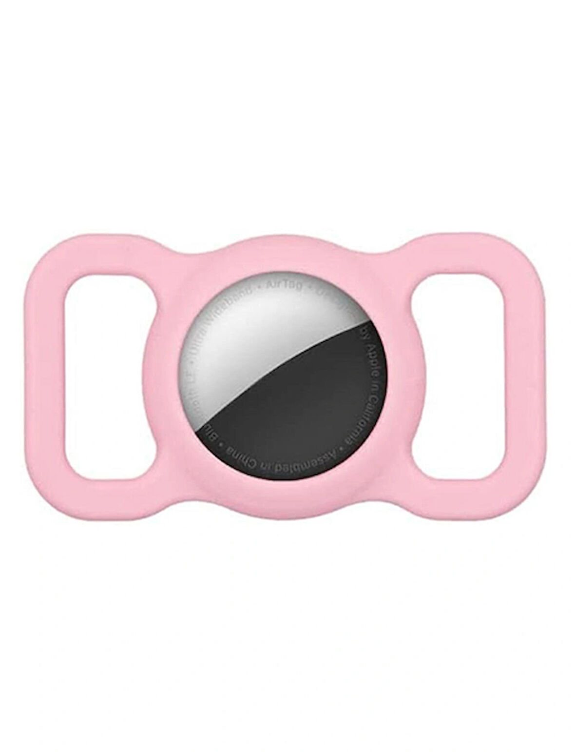 Airtag Kılıfı Silikon Tasmaya Uyumlu ( Pembe ) 