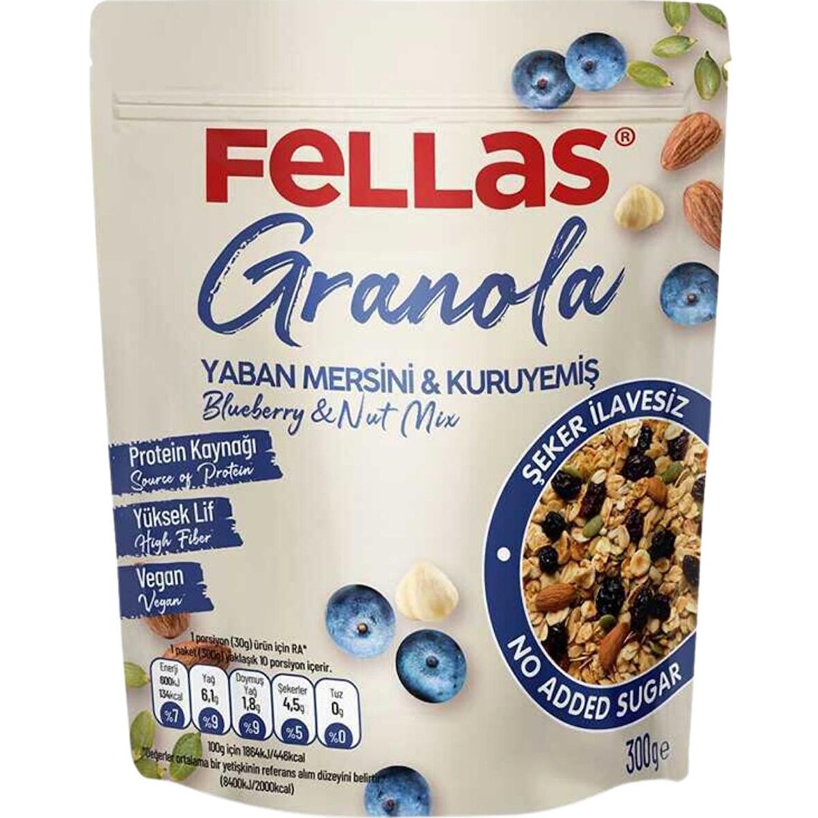 Granola - Yaban Mersinli & Kuruyemişli 300g