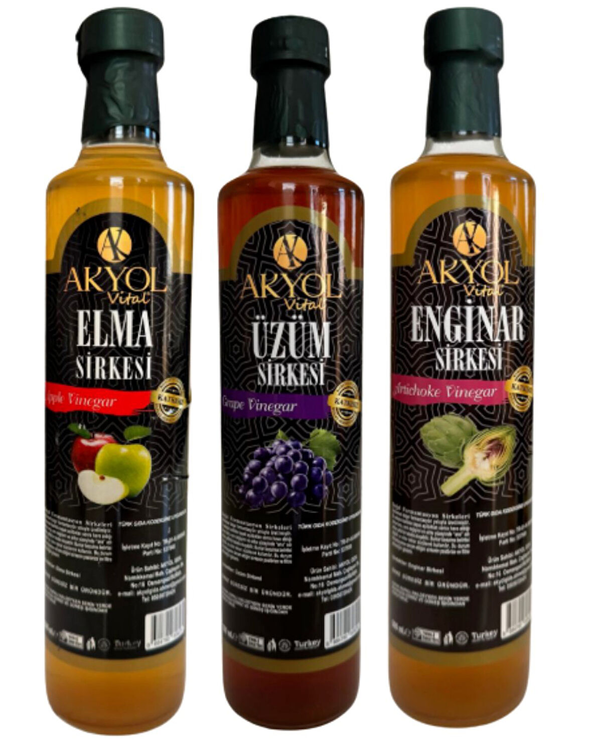 Elma-Enginar-Üzüm 3’lü Bağışıklık Sirke Seti