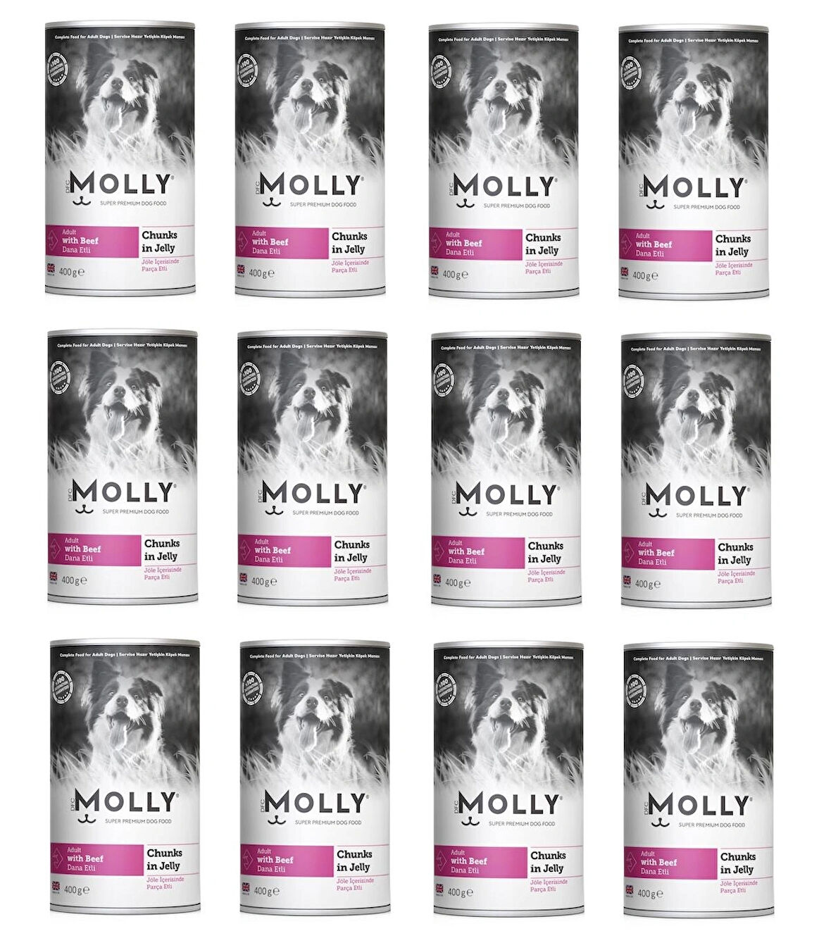 Molly Dana Etli Jöleli Köpek Konservesi 400 Gr X 12 Adet