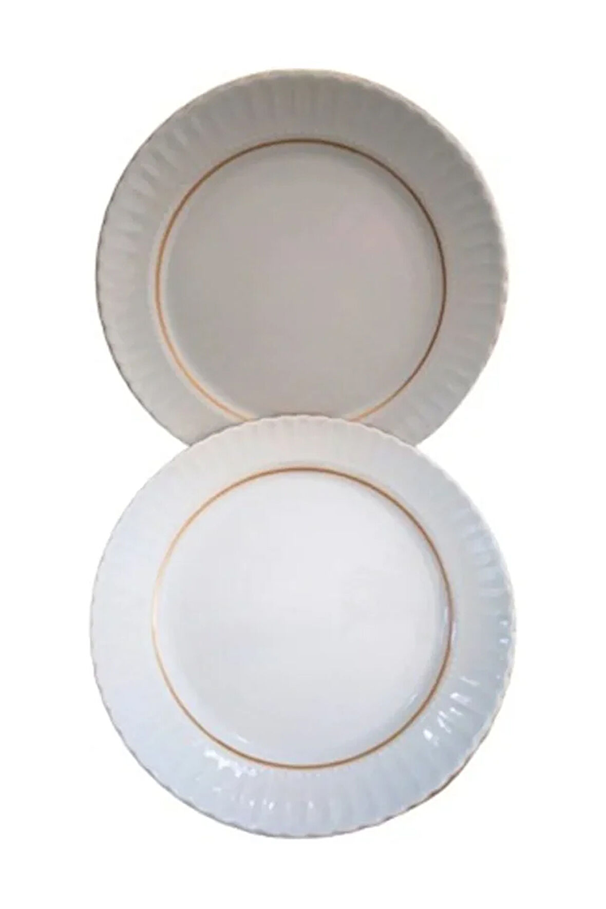 Kütahya Porselen 25 Cm Sedef Düz Tabak 6 Lı Mat Altın SF25DU521