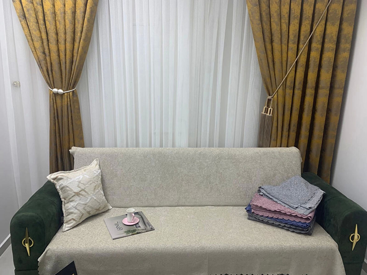 NİVEMESHOME ÇEKYAT ÖRTÜSÜ BEJ