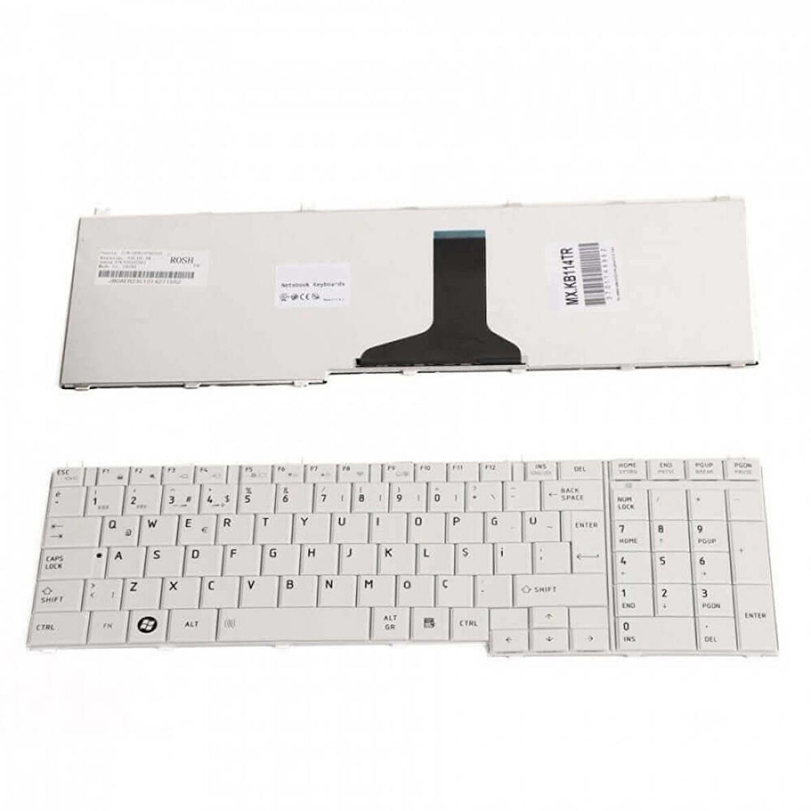 Toshiba Satellite L660 L660d Notebook Klavye Tuş Takımı-Beyaz