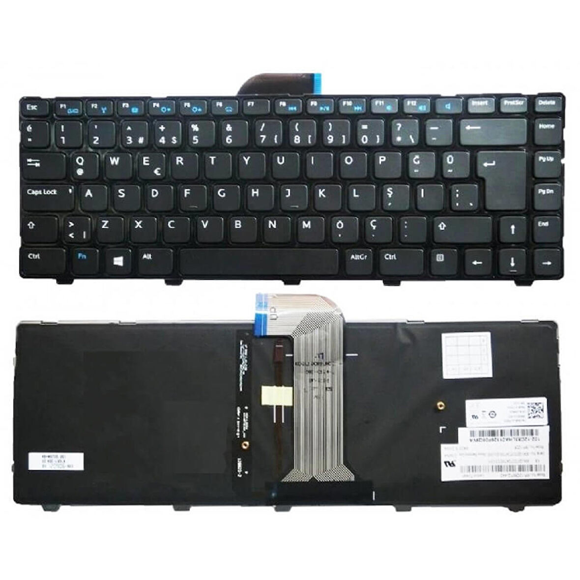 Dell Inspiron  3421, 3437, 3660 Notebook Klavye Tuş Takımı -Işıklı