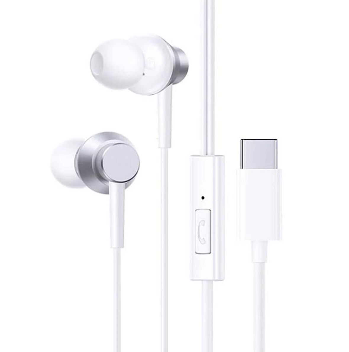 Baseus Type-C Girişli HD Mikrofonlu Stereo Kablolu Type-C Kulaklık İphone 15 15 Pro Max Kulaklık
