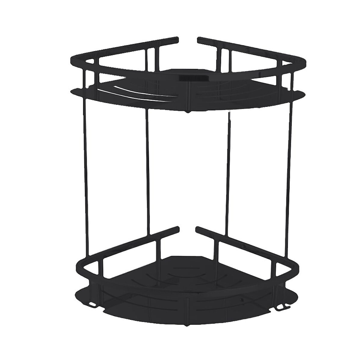 Line Bathroom DUS MALZEMELIK ŞAMPUANLIK İKILI 15653 MAT SIYAH 180X180