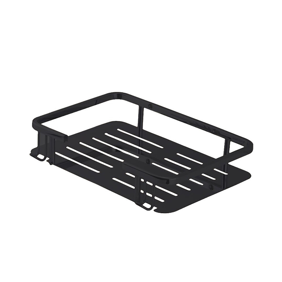 Line Bathroom Duş Malzemelik Şampuanlık Düz 15655 Mat Siyah 150X220