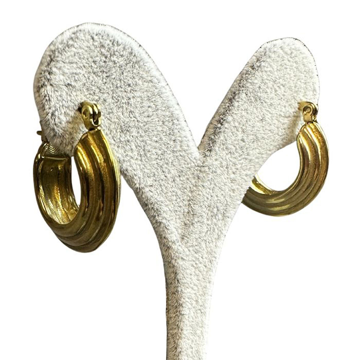 Uretti - İREM 3914 7007 Çizgi Katmanlı Model Çelik Küpe